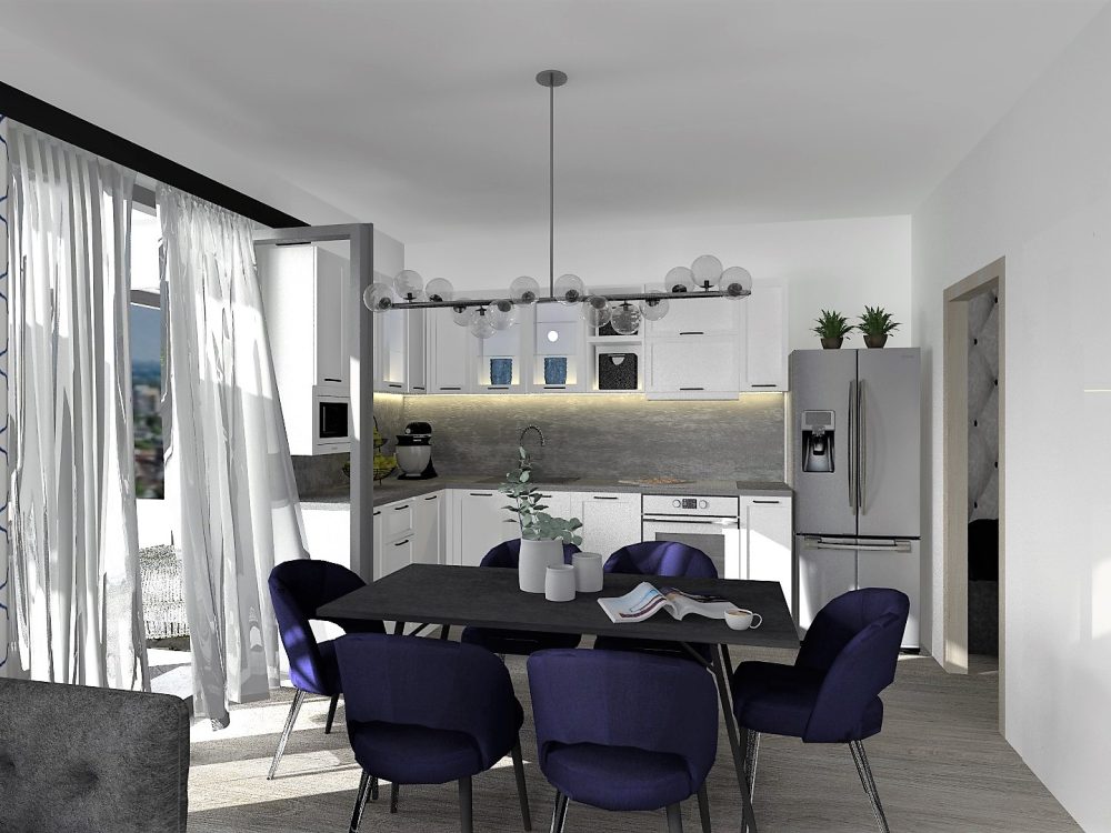 4-es lakás belső látványtervei