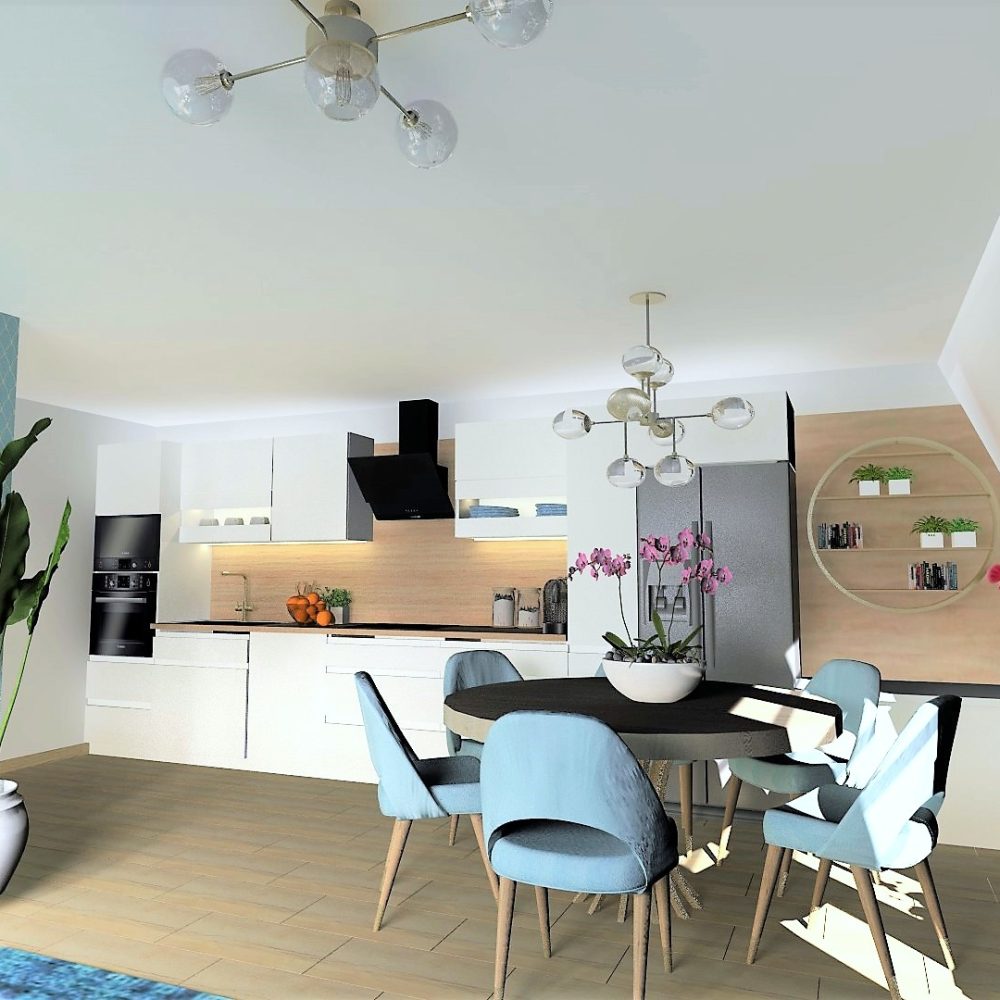 9-es lakás belső látványtervei