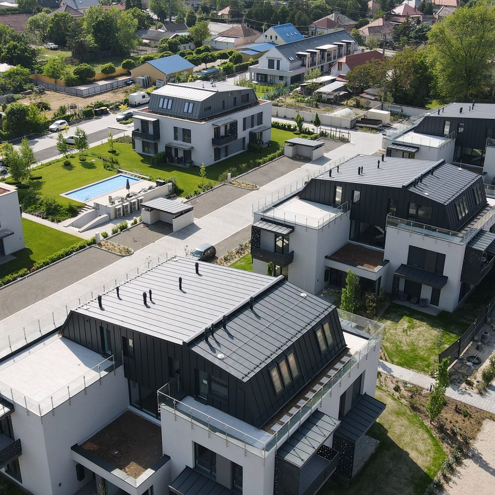 A második ütemben elkészült épületek