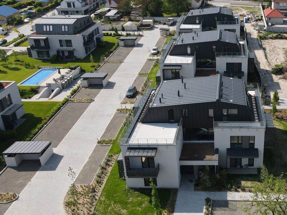 A második ütemben elkészült épületek