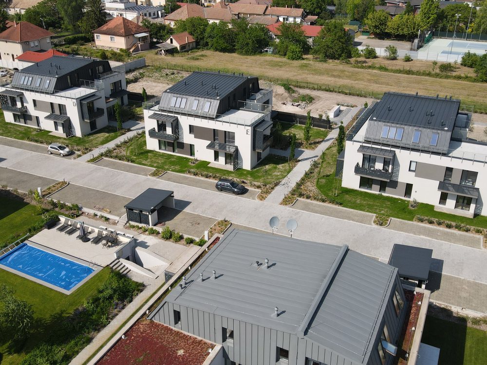 A második ütemben elkészült épületek